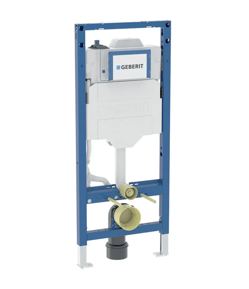 Geberit Duofix - priekšsienas elements pie sienas stiprināmam WC, ar Sigma 12 cm skalošanas tvertni, ar higiēnisko skalošanu, augstums 1,2 m 111.058.00.2