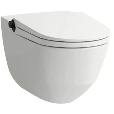 Laufen Cleanet Riva - elektronisks bidē ar keramiku, piekarams, Rimless, SoftClose, matēti balts/matēti melns H8206917650001