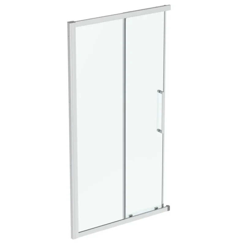 Ideal Standard i.Life - bīdāmās dušas durvis, divdaļīgas 110 cm, silver bright/caurspīdīgs stikls T4858EO
