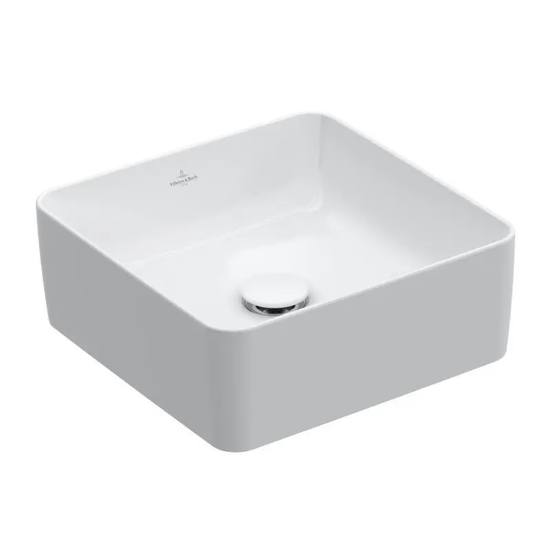 Villeroy & Boch Collaro - uzliekamā izlietne, 38x38 cm, Alpu balts 4A213801