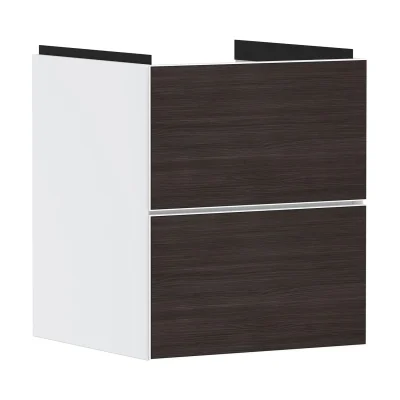 Hansgrohe Xevolos E - izlietnes skapītis 58x48x48 cm, 2 atvilktnes, matēti balts/tumšs ozols 54172730