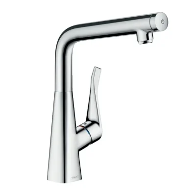 Hansgrohe Metris New - virtuves izlietnes vienas sviras maisītājs 320, hromēts 14883000