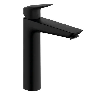 Hansgrohe Logis - izlietnes maisītājs ar noteces komplektu, EcoSmart, melns matēts 71090670