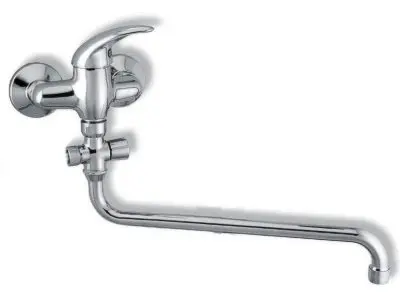 Novaservis Metalia 55 - sienas vannas maisītājs bez piederumiem 100 mm, hroms 55075/1,0