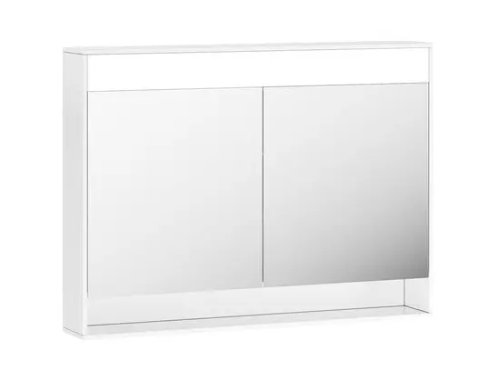 Ravak Step - spoguļskapītis MC, 100x74x15 cm, 2 durvis, ar LED apgaismojumu, spīdīgi balts X000001421