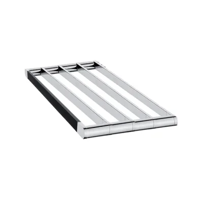 Nimco Nava - dvieļu plaukts, garums 58 cm, matēti melns / hroms NA 28062A