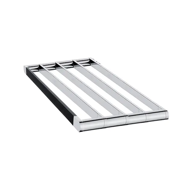 Nimco Nava - dvieļu plaukts, garums 58 cm, matēti melns / hroms NA 28062A