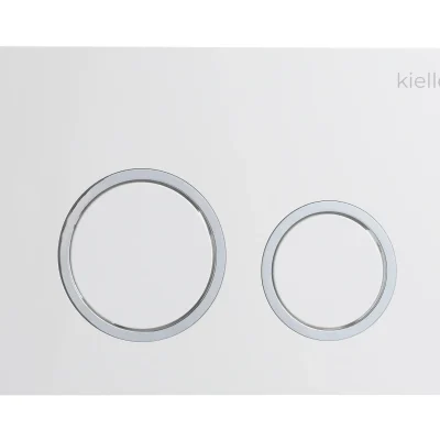 kielle Gemini New II - vadības plate, spīdīgi balta/hroms 70230020