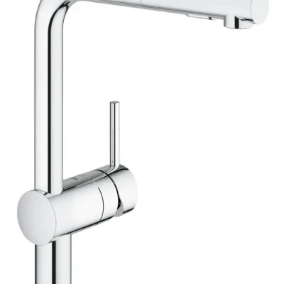 Grohe Minta - virtuves izlietnes maisītājs ar izvelkamu trauku dušu, hromēts 30274000