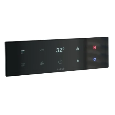 Kludi Tronic - zemapmetuma termostata maisītājs 3 patērētājiem, melns 38310G1-00