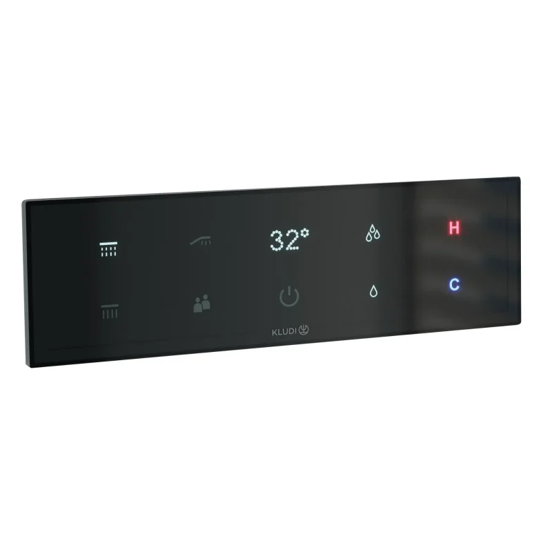 Kludi Tronic - zemapmetuma termostata maisītājs 3 patērētājiem, melns 38310G1-00