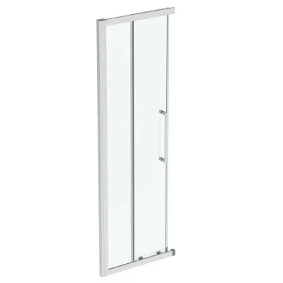 Ideal Standard i.Life - bīdāmās dušas durvis, divdaļīgas 70 cm, silver bright/caurspīdīgs stikls T4854EO