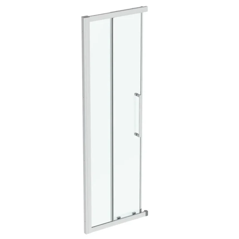 Ideal Standard i.Life - bīdāmās dušas durvis, divdaļīgas 70 cm, silver bright/caurspīdīgs stikls T4854EO
