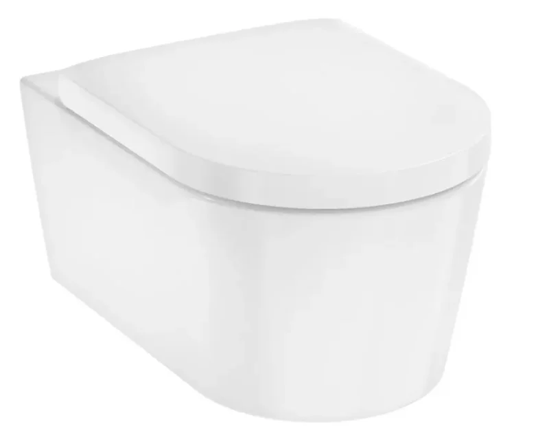 Hansgrohe EluPura S - pie sienas stiprināms WC ar SoftClose sēdekli, Rimless, AquaChannel Flush, SmartClean, EcoSmart, balta 61186450