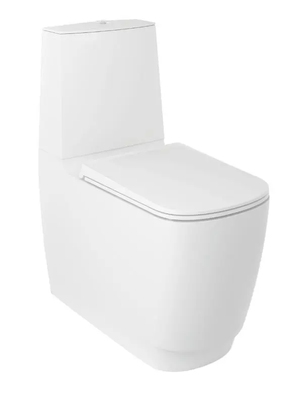 Kludi Resa S - WC kombinētā bļoda, Vario izvads, Rimless, Spiralflush, matēti balts 27WCB0153