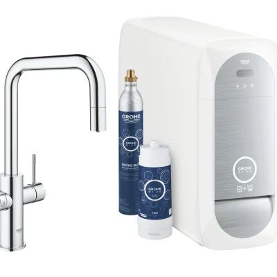 Grohe Blue Home - virtuves izlietnes maisītājs Connected, ar dzesēšanas iekārtu un ūdens filtru, hromēts 31543000