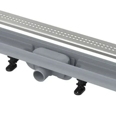 Alcadrain dušas notekas - dušas paliktnis Simple 75 cm, ar apmali perforētam režģim, komplektā režģis, nerūsējošā tērauda matējums APZ9-750M