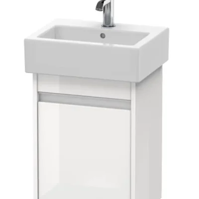 Duravit Ketho - izlietnes skapītis 55x40x32 cm, kreisais, balts spīdīgs KT6630L2222
