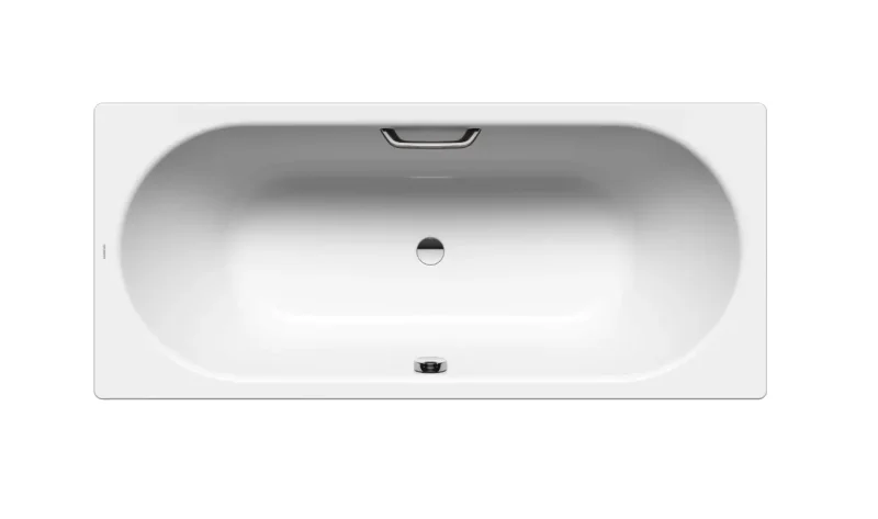 Kaldewei Ambiente - Taisnstūrveida vanna Classic Duo 107, 170x75 cm, ar roktura atverēm, pērļu efekts, balta 290710113001