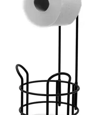 Sapho Ridder Mila - tualetes papīra turētājs ar plauktu, melns 2163910