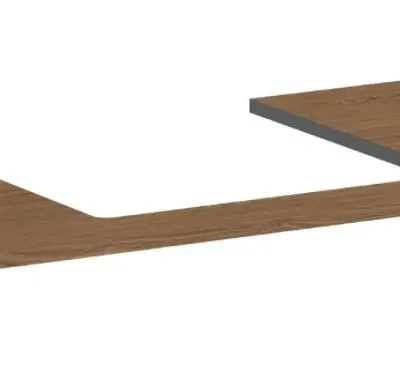 Hansgrohe Xilesa E - izlietnes virsma, 118x55 cm, izgriezums vidū, Kašmira ozols 54271550