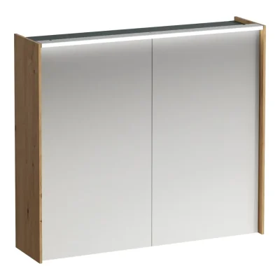 Laufen Lani - spoguļskapis ar LED apgaismojumu, 71x82x21 cm, 2 durvju, ozols H4037621122671