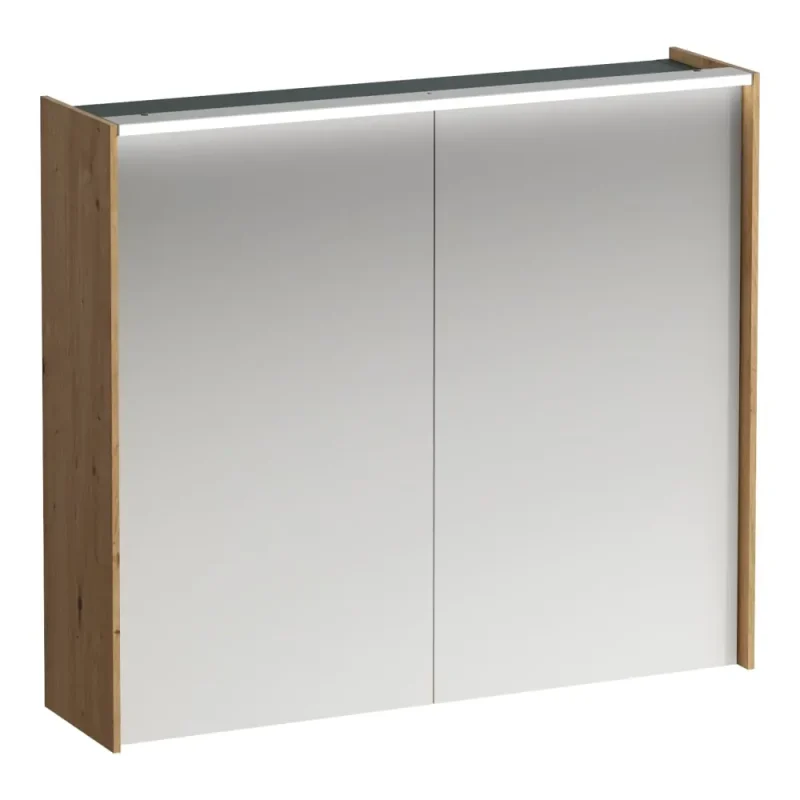 Laufen Lani - spoguļskapis ar LED apgaismojumu, 71x82x21 cm, 2 durvju, ozols H4037621122671