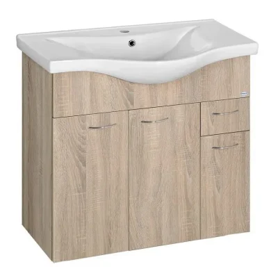 Aqualine Keramia Fresh - izlietnes skapītis 75x74x35 cm, Platīna ozols 50083