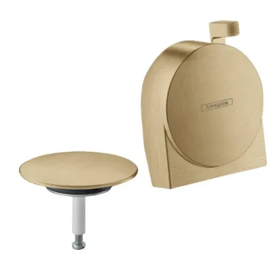 Hansgrohe Exafill S - gatavais komplekts vannas ieplūdei, noteces un pārplūdes komplekts, birstēta bronza 58117140