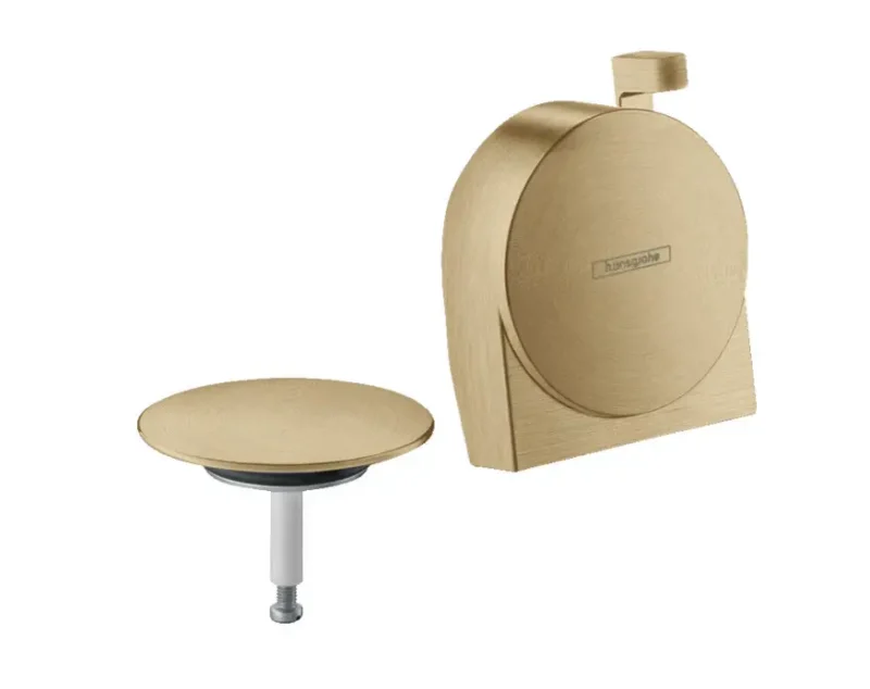Hansgrohe Exafill S - gatavais komplekts vannas ieplūdei, noteces un pārplūdes komplekts, birstēta bronza 58117140