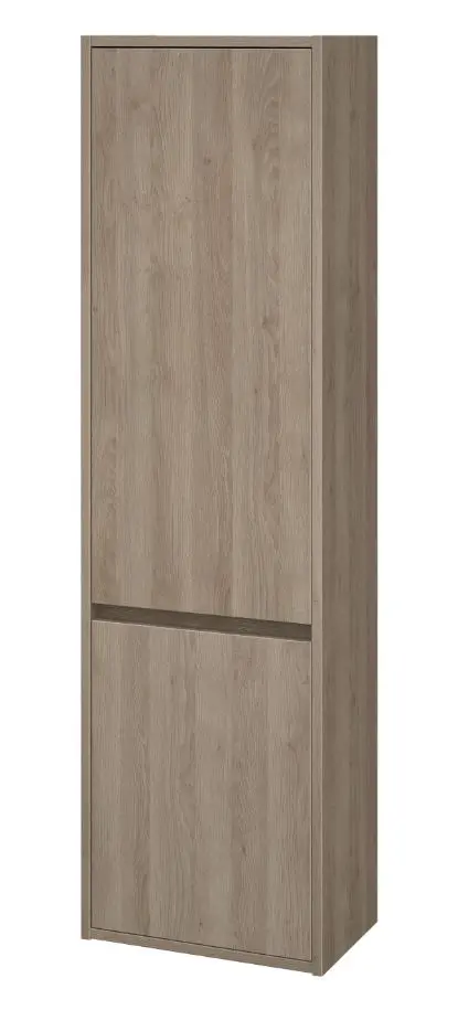 Cersanit Crea - augstais skapis, 140x40x25 cm, 2 durvis, eņģes pa kreisi/pa labi, ozols S924-024