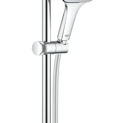 Grohe Rainshower SmartActive Cube - dušas stieņa komplekts 130, 3 strūklas veidi, 60 cm stienis un šļūtene, hroms 26583000