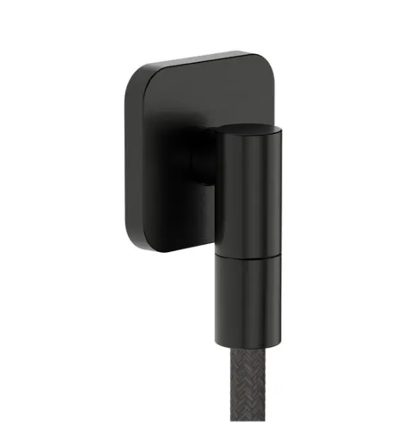 Hansgrohe FixFit Fine Q - sienas pieslēguma līkums, melns hroms birstēts 28884340