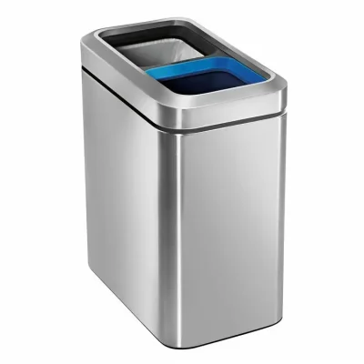 Simplehuman atkritumu tvertnes - atvērta atkritumu tvertne atkritumu šķirošanai 20 l, matēts nerūsējošais tērauds CW1470