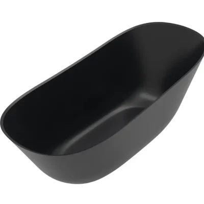 Villeroy & Boch Theano - brīvi stāvoša vanna 170x75 cm, Quaryl, Pure Black UBQ170ANH7F200V-R7