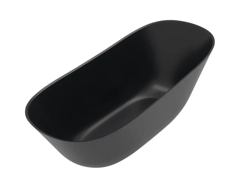 Villeroy & Boch Theano - brīvi stāvoša vanna 170x75 cm, Quaryl, Pure Black UBQ170ANH7F200V-R7