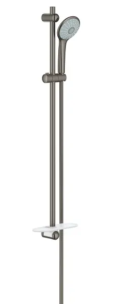 Grohe Euphoria - dušas galvas komplekts masāža 110, stienis un šļūtene, 3 strūklas, Hard Graphite birstēts 27226AL1