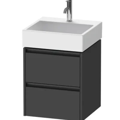 Duravit Ketho.2 - izlietnes skapītis, 55x48x46 cm, 2 atvilktnes, grafīta matēts K25274049490000