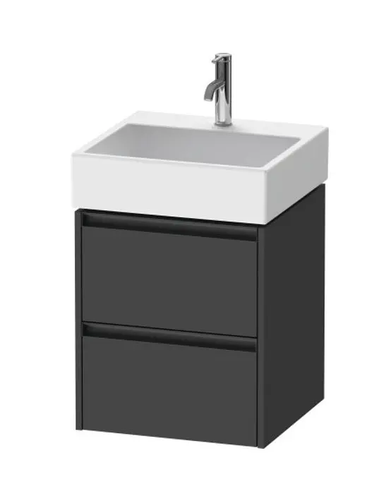 Duravit Ketho.2 - izlietnes skapītis, 55x48x46 cm, 2 atvilktnes, grafīta matēts K25274049490000
