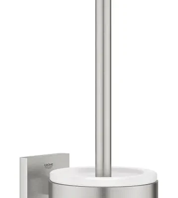 Grohe QuickFix Start Cube - sienas tualetes birste ar turētāju, stikls/Supersteel 40977DC0