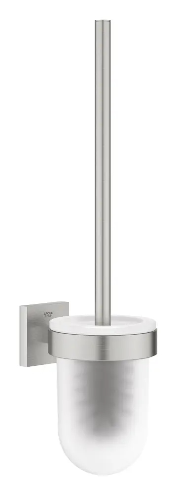 Grohe QuickFix Start Cube - sienas tualetes birste ar turētāju, stikls/Supersteel 40977DC0