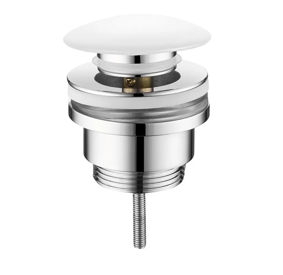 Sapho piederumi - izlietnes noteces komplekts, Click-Clack, balts CV1002C