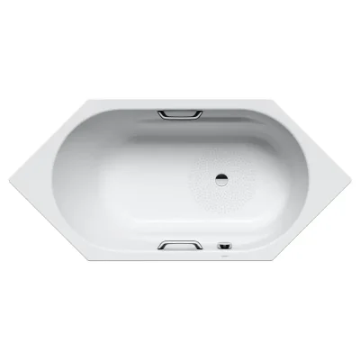 Kaldewei Ambiente - vanna Vaio 6 Star modelis 959, 190x90 cm, ar rokturu atverēm, neslīdoša, pērļu efekts, balta 233930003001