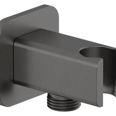 Kludi A-Qa - dušas pieslēguma līkums ar turētāju, birstēts gunmetal 65568N2-00