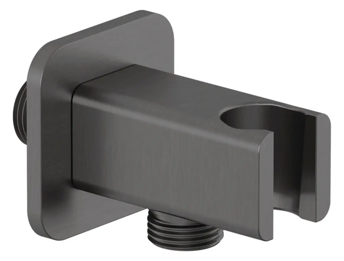 Kludi A-Qa - dušas pieslēguma līkums ar turētāju, birstēts gunmetal 65568N2-00