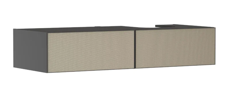 Hansgrohe Xevolos E - izlietnes skapītis, 28x137x55 cm, 2 atvilktnes, pelēks matēts/bronza strukturēta 54324390