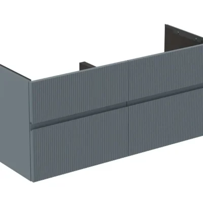 Ideal Standard Finesse - izlietnes skapītis 120x44x55 cm, 4 atvilktnes, rievots matēti ashblue E3390UQ