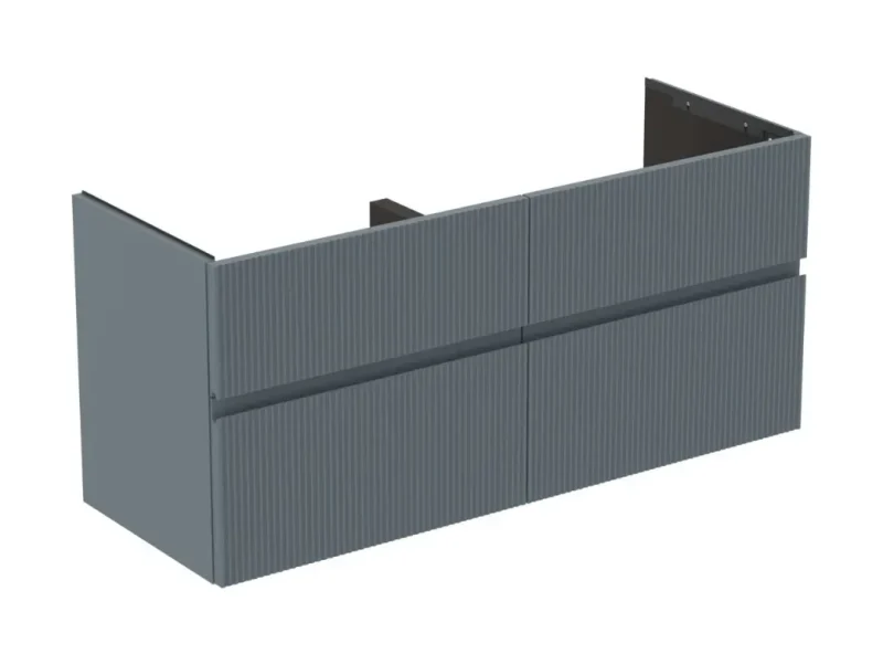 Ideal Standard Finesse - izlietnes skapītis 120x44x55 cm, 4 atvilktnes, rievots matēti ashblue E3390UQ