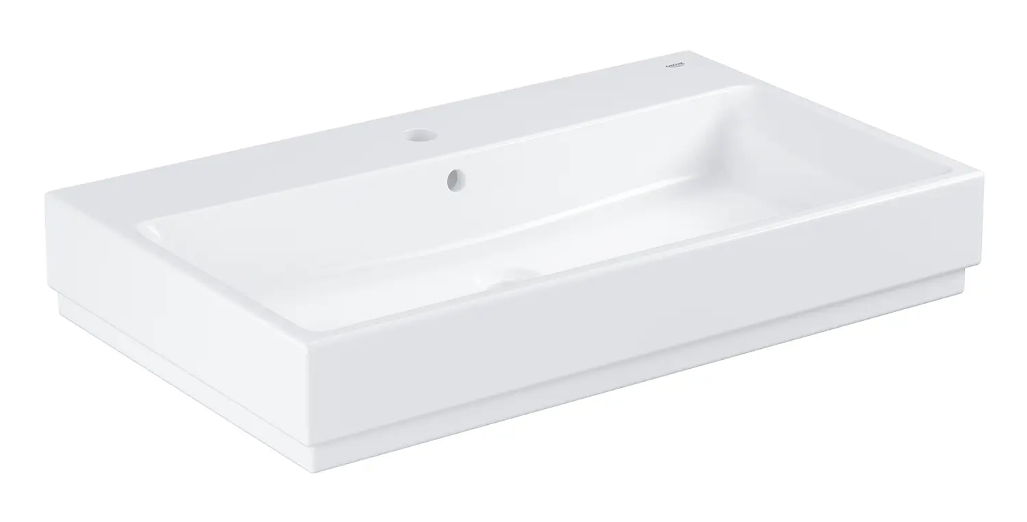 Grohe Cube Ceramic - izlietne ar pārplūdi, 80x49 cm, PureGuard, Alpu balts 3947600H