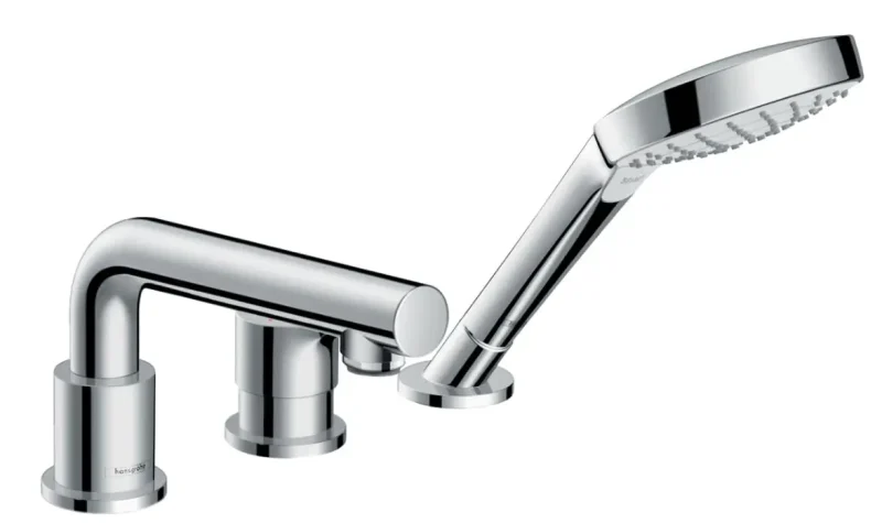 Hansgrohe Talis S - vannas maisītājs vannas malai, 3 caurumu montāža, hroms 72417000